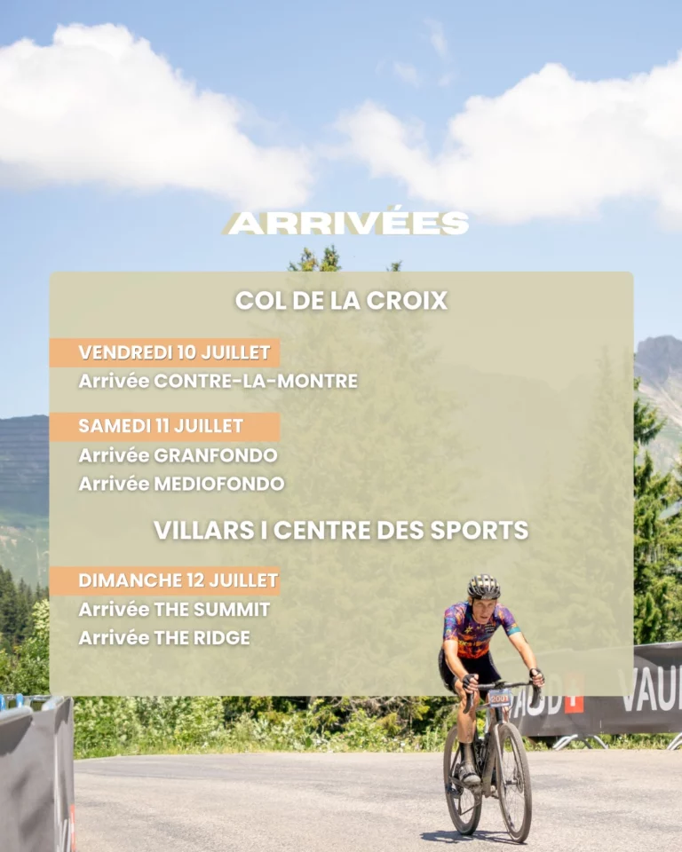 Plus que quelques jours à patienter avant le top départ des The Majestics ! 🌞Retrouve les informations essentielles pour préparer ta venue.Le guide du coureur est également disponible, alors n'oublie pas d'aller y jeter un œil. 😉___Only a few days left until the The Majestics kick off! 🌞Check out the essential information to help you prepare for your visit.The Runner's Guide is also available, so don't forget to take a look! 😉 #alpesvaudoises #villars #gravelbike #gravelride #uci #granfondo #cycle