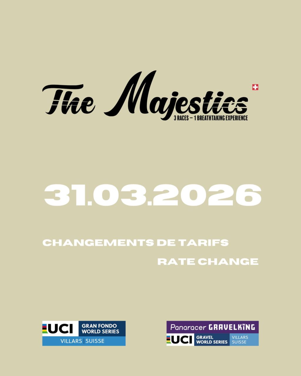 Tarifs Early Birds – DERNIÈRE CHANCE 🚴🏻💨Pour profiter des tarifs Early Birds, il ne te reste que quelques heures. N'hésite plus ! 🥳Infos et inscriptions –> lien en bio ✍️___You only have a few hours left to take advantage of the Early Bird rates. There’s no more time to hesitate! 🥳Info and registration –> link in bio ✍️📷 @kuva.swiss #themajestics #villars #alpesvaudoises
