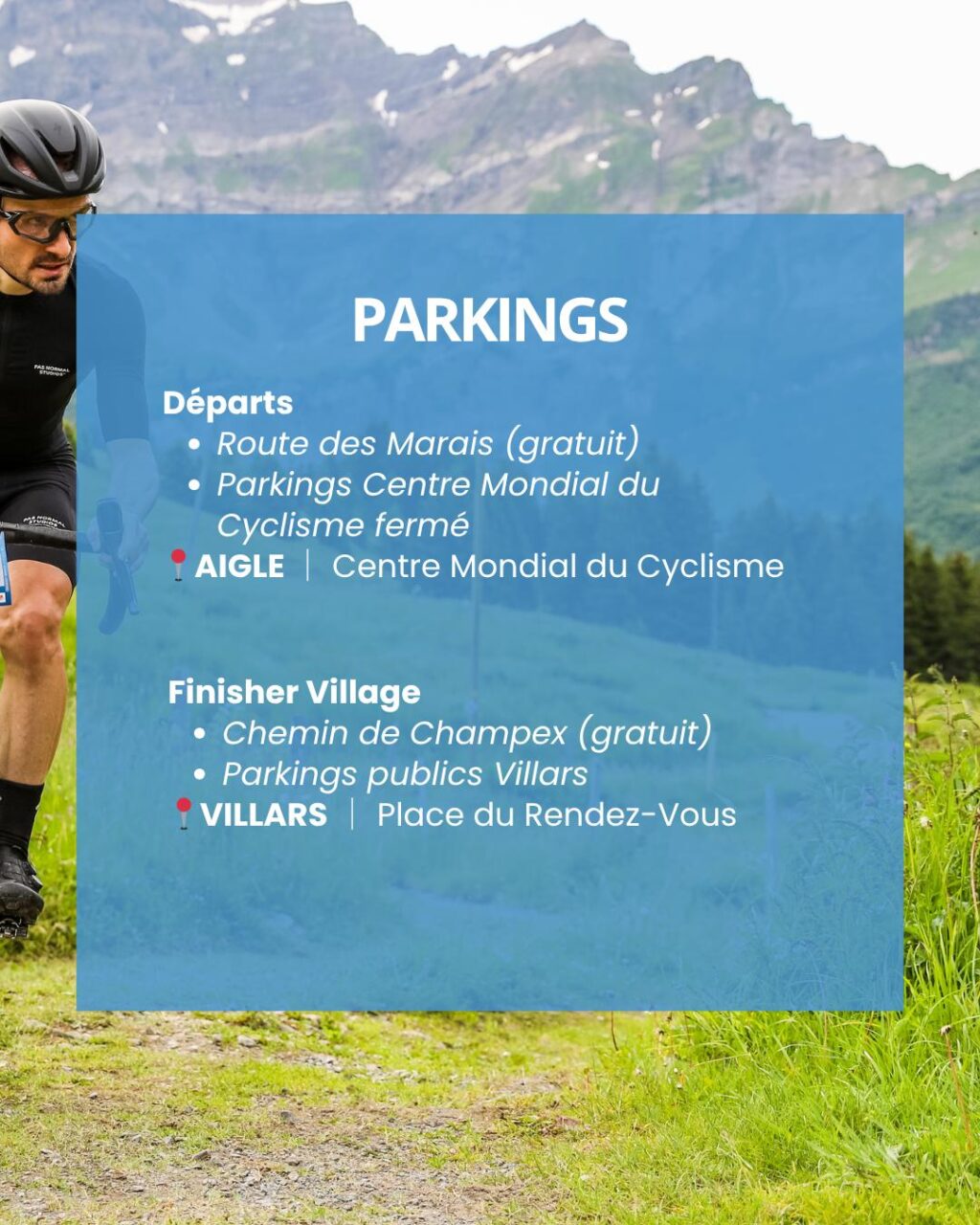 INFOS UTILES 

Retrouve toutes les infos essentielles pour ta venue à l'UCI Gravel Suisse le 28 juin prochain. 

Autre infos utiles : sur notre site internet -> lien en bio 

____

USEFUL INFORMATION

Find all the essential details for your visit to the UCI Gravel Suisse on June 28.

More useful info available on our website –> link in bio.

#UCIGravelSuisse
#alpesvaudoises
#villars