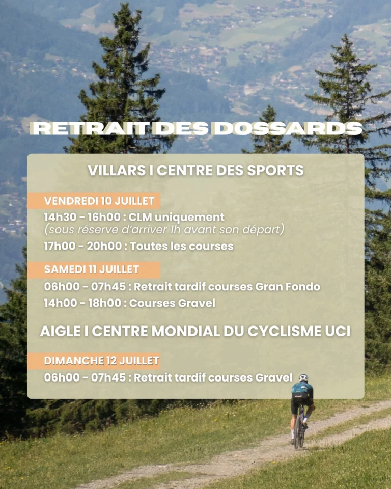 Plus que quelques jours à patienter avant le top départ des The Majestics ! 🌞Retrouve les informations essentielles pour préparer ta venue.Le guide du coureur est également disponible, alors n'oublie pas d'aller y jeter un œil. 😉___Only a few days left until the The Majestics kick off! 🌞Check out the essential information to help you prepare for your visit.The Runner's Guide is also available, so don't forget to take a look! 😉 #alpesvaudoises #villars #gravelbike #gravelride #uci #granfondo #cycle